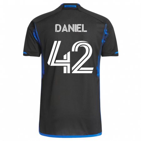 Kandiny Enfant Maillot Daniel #42 Bleu Noir Tenues Domicile 2023/24 T-Shirt