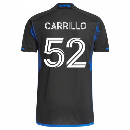 Kandiny Enfant Maillot Israel Carrillo #52 Bleu Noir Tenues Domicile 2023/24 T-Shirt