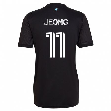 Kandiny Enfant Maillot Sang-Bin Jeong #11 Noir Tenues Domicile 2023/24 T-Shirt