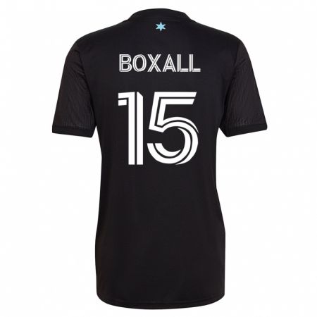 Kandiny Enfant Maillot Michael Boxall #15 Noir Tenues Domicile 2023/24 T-Shirt