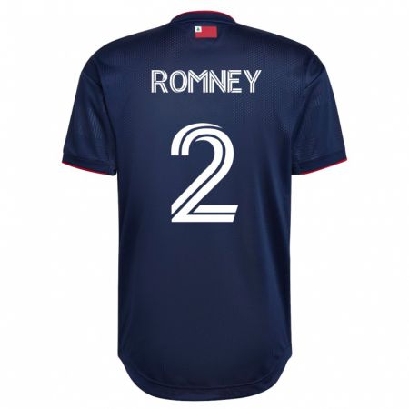 Kandiny Enfant Maillot Dave Romney #2 Marin Tenues Domicile 2023/24 T-Shirt