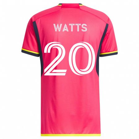 Kandiny Enfant Maillot Akil Watts #20 Rose Tenues Domicile 2023/24 T-Shirt
