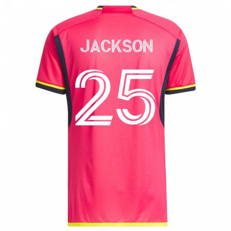 Kandiny Enfant Maillot Aziel Jackson #25 Rose Tenues Domicile 2023/24 T-Shirt