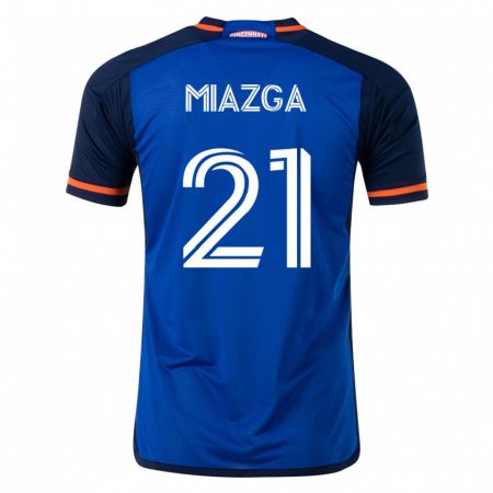 Kandiny Enfant Maillot Matt Miazga #21 Bleu Tenues Domicile 2023/24 T-Shirt