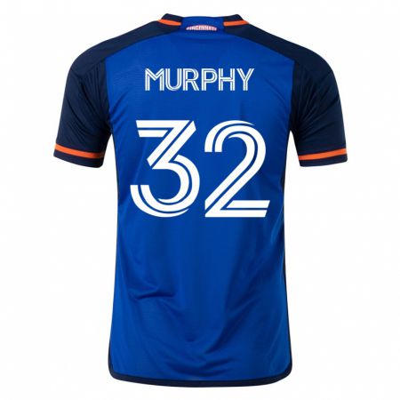 Kandiny Enfant Maillot Ian Murphy #32 Bleu Tenues Domicile 2023/24 T-Shirt