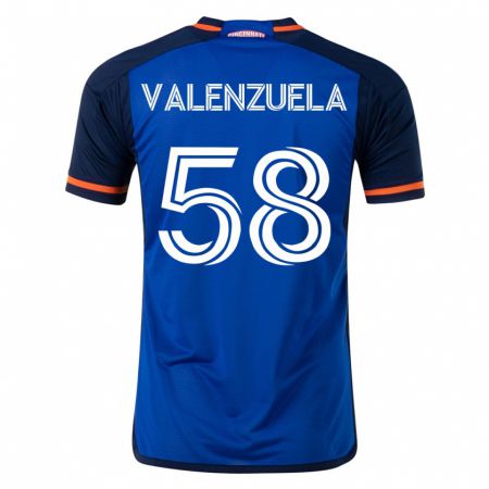 Kandiny Enfant Maillot Gerardo Valenzuela #58 Bleu Tenues Domicile 2023/24 T-Shirt
