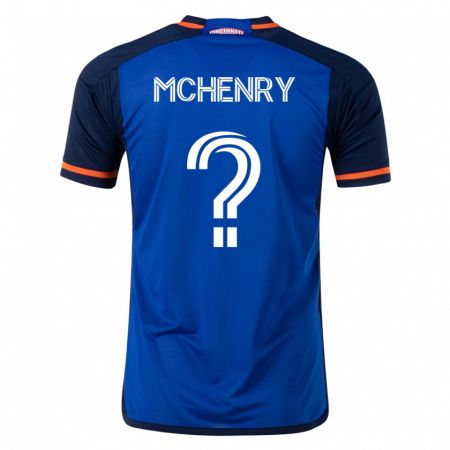 Kandiny Enfant Maillot Nicholas Mchenry #0 Bleu Tenues Domicile 2023/24 T-Shirt