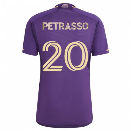 Kandiny Enfant Maillot Luca Petrasso #20 Violet Tenues Domicile 2023/24 T-Shirt