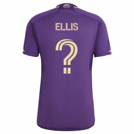 Kandiny Enfant Maillot Justin Ellis #0 Violet Tenues Domicile 2023/24 T-Shirt
