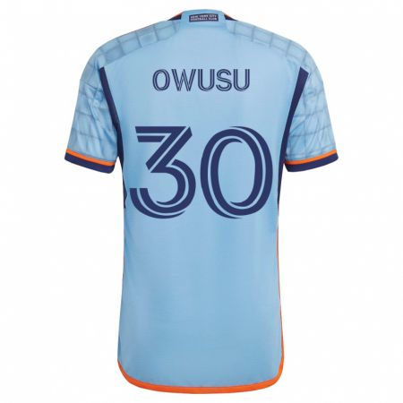 Kandiny Enfant Maillot Samuel Owusu #30 Bleu Tenues Domicile 2023/24 T-Shirt