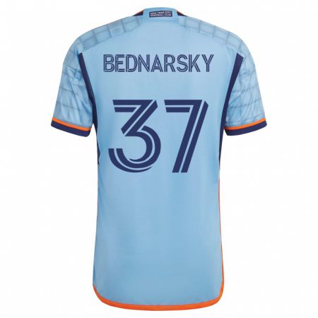 Kandiny Enfant Maillot Stevo Bednarsky #37 Bleu Tenues Domicile 2023/24 T-Shirt