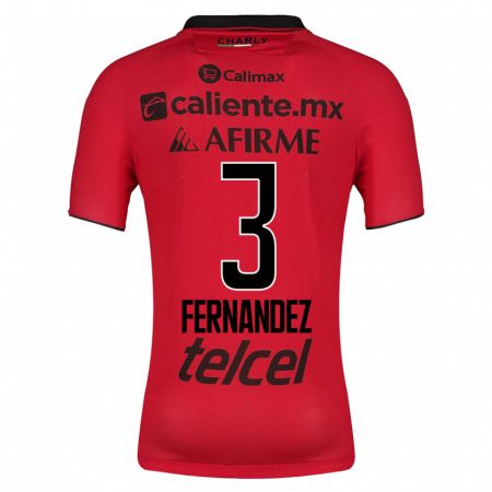 Kandiny Enfant Maillot Rafael Fernández #3 Rouge Tenues Domicile 2023/24 T-Shirt