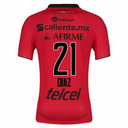 Kandiny Enfant Maillot Ricardo Díaz #21 Rouge Tenues Domicile 2023/24 T-Shirt