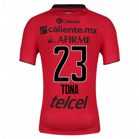 Kandiny Enfant Maillot Iván Tona #23 Rouge Tenues Domicile 2023/24 T-Shirt