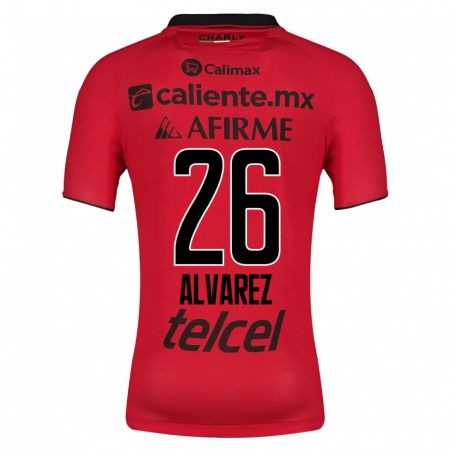 Kandiny Enfant Maillot Efraín Álvarez #26 Rouge Tenues Domicile 2023/24 T-Shirt