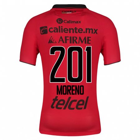 Kandiny Enfant Maillot Jesús Moreno #201 Rouge Tenues Domicile 2023/24 T-Shirt