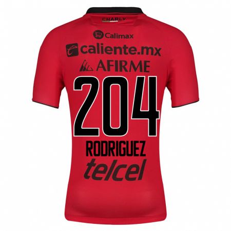 Kandiny Enfant Maillot Jesús Rodríguez #204 Rouge Tenues Domicile 2023/24 T-Shirt
