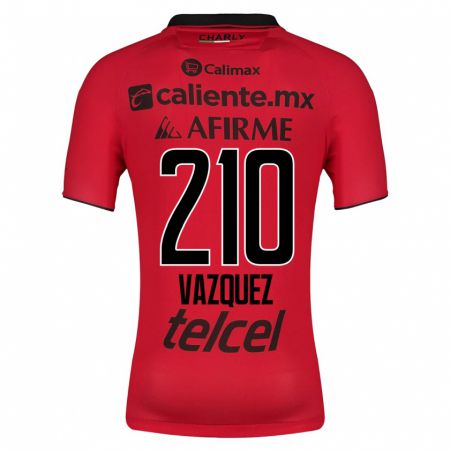 Kandiny Enfant Maillot Daniel Vázquez #210 Rouge Tenues Domicile 2023/24 T-Shirt
