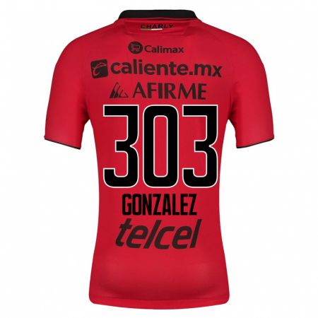 Kandiny Enfant Maillot Osmar González #303 Rouge Tenues Domicile 2023/24 T-Shirt