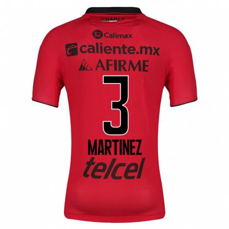 Kandiny Enfant Maillot Nathaly Martínez #3 Rouge Tenues Domicile 2023/24 T-Shirt