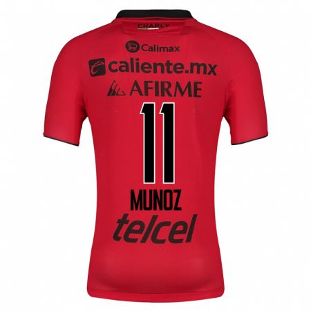 Kandiny Enfant Maillot Sanjuana Muñoz #11 Rouge Tenues Domicile 2023/24 T-Shirt