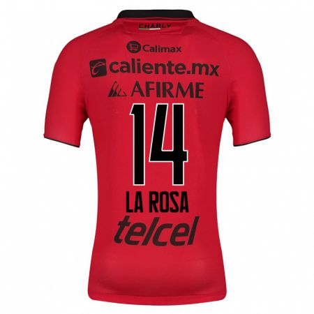 Kandiny Enfant Maillot Joselyn De La Rosa #14 Rouge Tenues Domicile 2023/24 T-Shirt