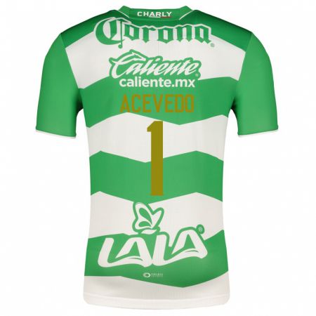 Kandiny Enfant Maillot Carlos Acevedo #1 Vert Tenues Domicile 2023/24 T-Shirt