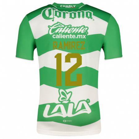 Kandiny Enfant Maillot Santiago Ramírez #12 Vert Tenues Domicile 2023/24 T-Shirt
