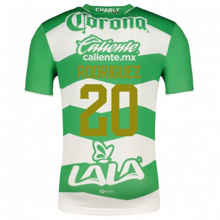 Kandiny Enfant Maillot Hugo Rodríguez #20 Vert Tenues Domicile 2023/24 T-Shirt