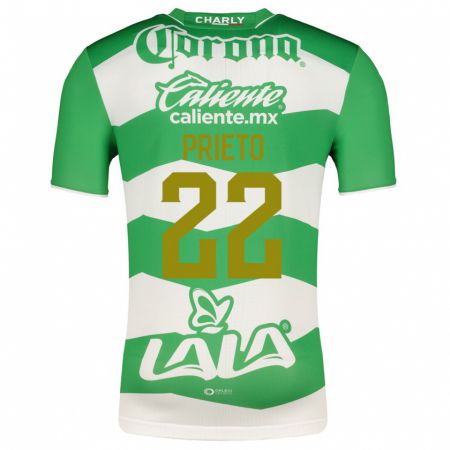 Kandiny Enfant Maillot Ronaldo Prieto #22 Vert Tenues Domicile 2023/24 T-Shirt