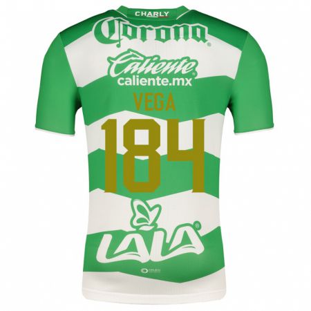 Kandiny Enfant Maillot Luis Vega #184 Vert Tenues Domicile 2023/24 T-Shirt