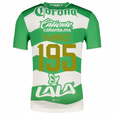 Kandiny Enfant Maillot Jesús Ramírez #195 Vert Tenues Domicile 2023/24 T-Shirt