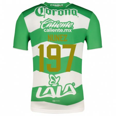 Kandiny Enfant Maillot Kevin Núñez #197 Vert Tenues Domicile 2023/24 T-Shirt