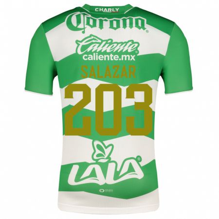 Kandiny Enfant Maillot Roberto Salazar #203 Vert Tenues Domicile 2023/24 T-Shirt