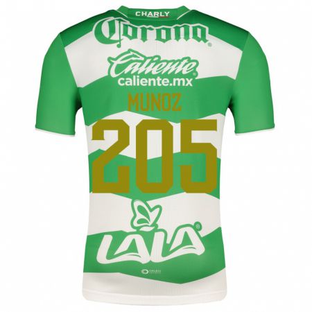 Kandiny Enfant Maillot Guillermo Muñoz #205 Vert Tenues Domicile 2023/24 T-Shirt