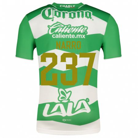 Kandiny Enfant Maillot Ernesto Narro #237 Vert Tenues Domicile 2023/24 T-Shirt