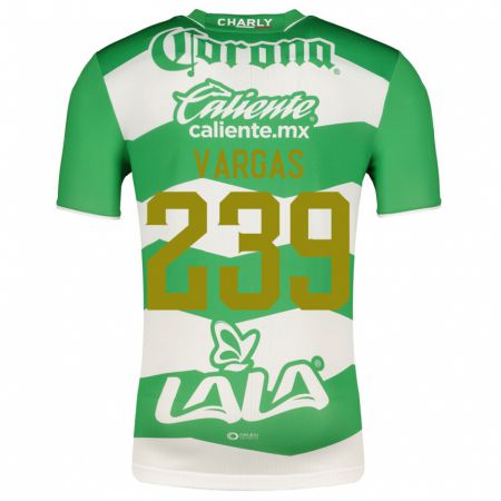 Kandiny Enfant Maillot Diego Vargas #239 Vert Tenues Domicile 2023/24 T-Shirt
