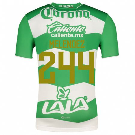 Kandiny Enfant Maillot Carlos Meléndez #244 Vert Tenues Domicile 2023/24 T-Shirt