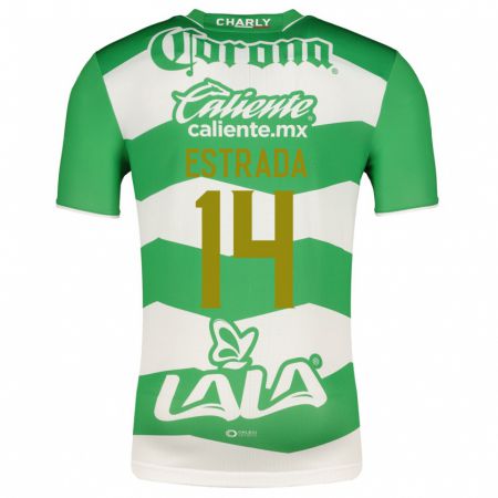 Kandiny Enfant Maillot Katia Estrada #14 Vert Tenues Domicile 2023/24 T-Shirt