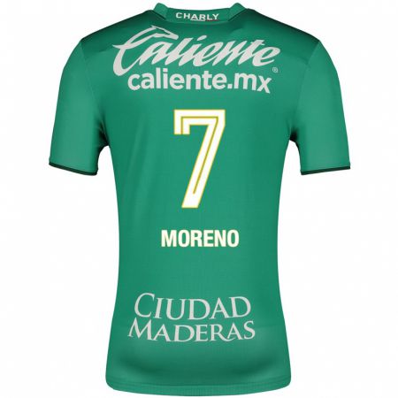 Kandiny Enfant Maillot Iván Moreno #7 Vert Tenues Domicile 2023/24 T-Shirt