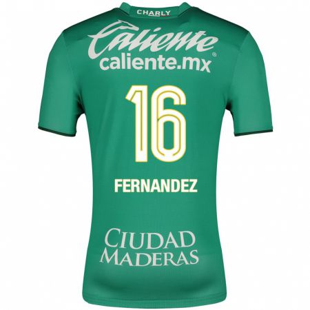 Kandiny Enfant Maillot Omar Fernández #16 Vert Tenues Domicile 2023/24 T-Shirt