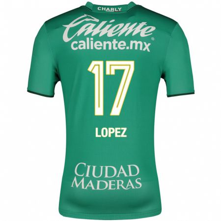 Kandiny Enfant Maillot Nicolás López #17 Vert Tenues Domicile 2023/24 T-Shirt