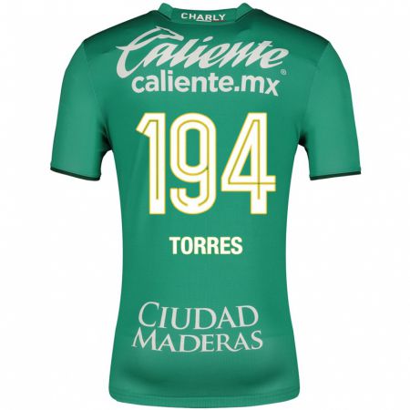 Kandiny Enfant Maillot Erick Torres #194 Vert Tenues Domicile 2023/24 T-Shirt