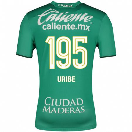 Kandiny Enfant Maillot Héctor Uribe #195 Vert Tenues Domicile 2023/24 T-Shirt