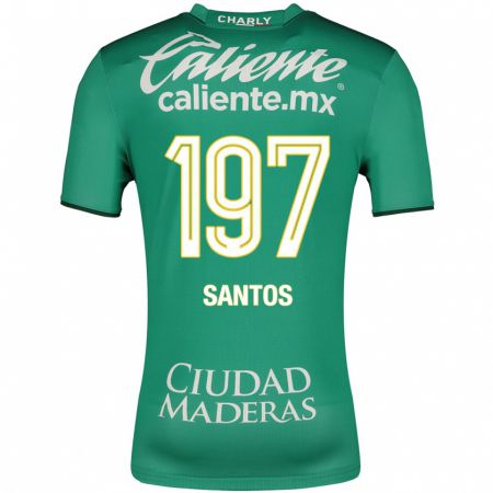 Kandiny Enfant Maillot Sebastián Santos #197 Vert Tenues Domicile 2023/24 T-Shirt