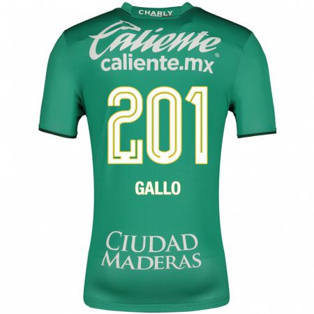 Kandiny Enfant Maillot Andrés Gallo #201 Vert Tenues Domicile 2023/24 T-Shirt