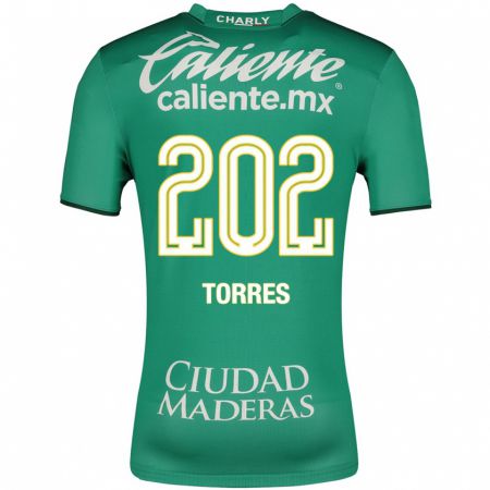 Kandiny Enfant Maillot Erick Torres #202 Vert Tenues Domicile 2023/24 T-Shirt
