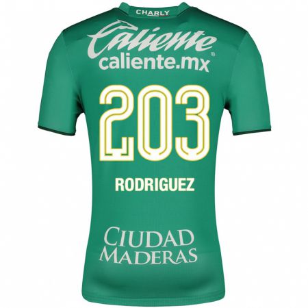 Kandiny Enfant Maillot César Rodríguez #203 Vert Tenues Domicile 2023/24 T-Shirt