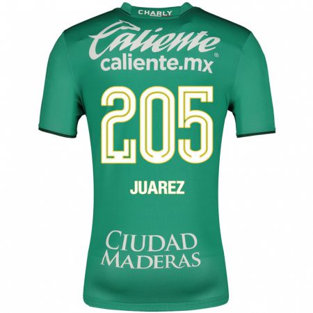 Kandiny Enfant Maillot Moisés Juárez #205 Vert Tenues Domicile 2023/24 T-Shirt