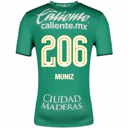 Kandiny Enfant Maillot Isaác Muñíz #206 Vert Tenues Domicile 2023/24 T-Shirt